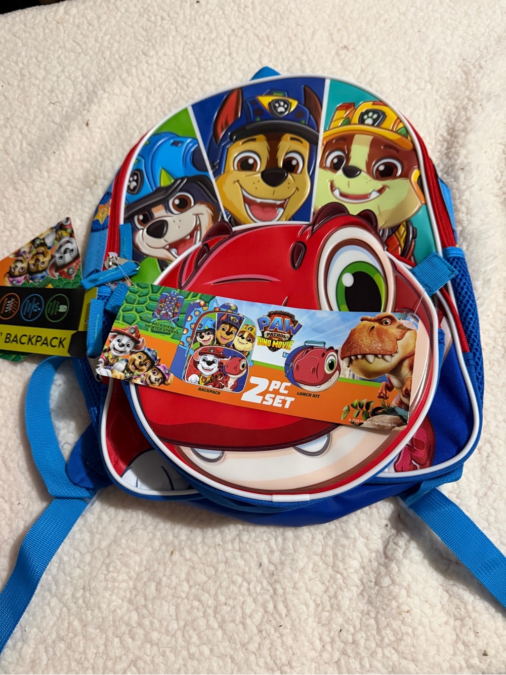Paw Patrol Blue and Red Backpack & Lunch Bag 2-PC Set